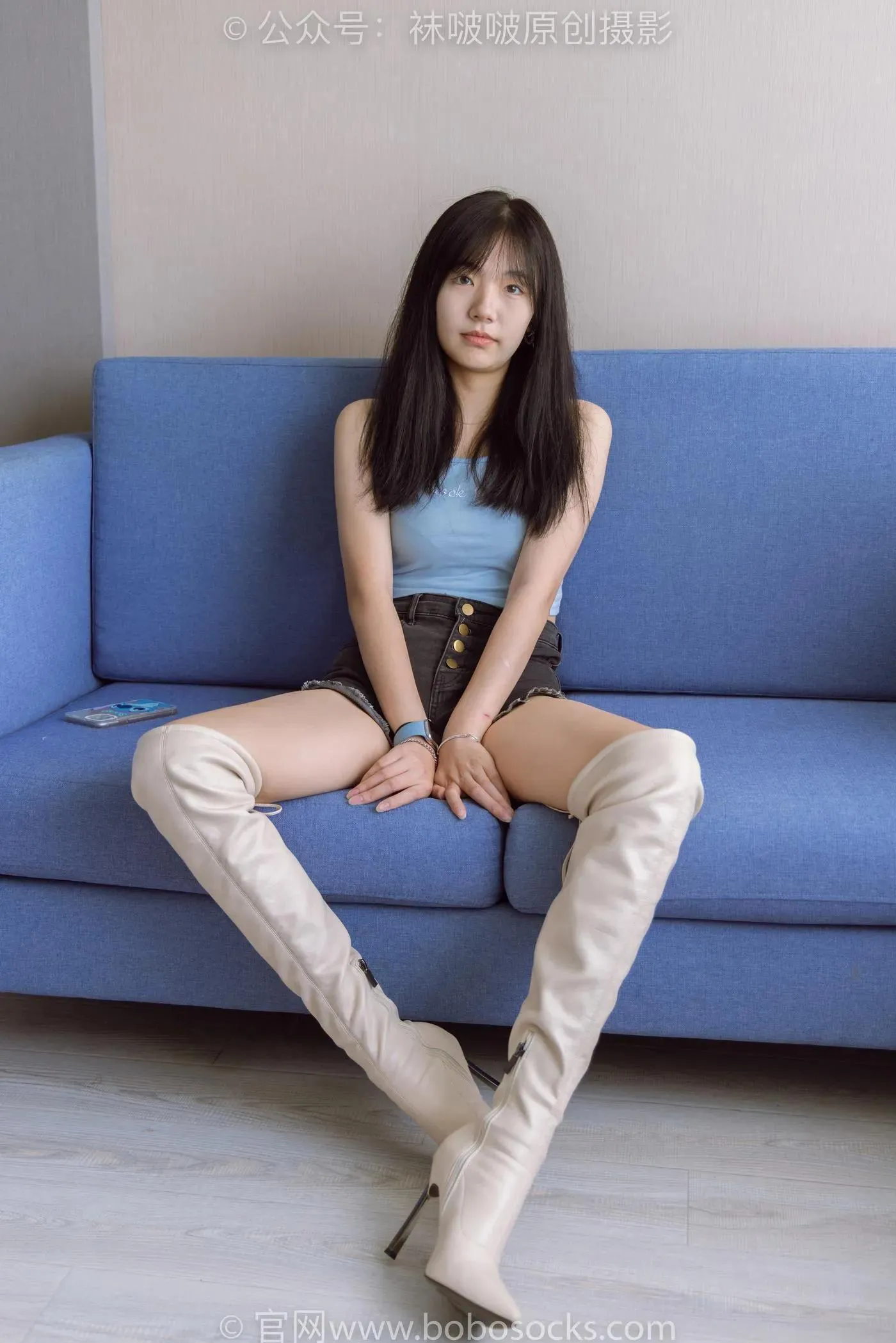 [BoBoSocks袜啵啵]NO.174 小甜豆-高跟长靴、白棉袜、裸足 [178P]插图7